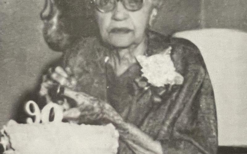 Margaret Mae (Maggie) Griffin Jones on her 90th birthday.