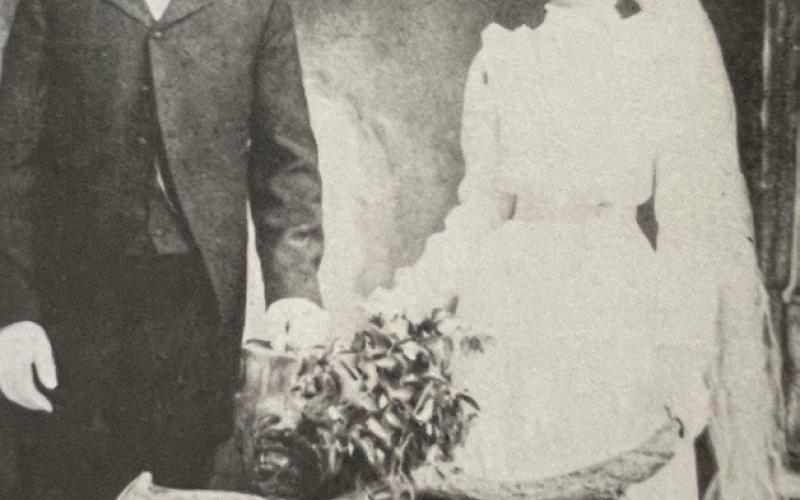 Naomi William Clark on her wedding day in Polar TX, August 8, 1901