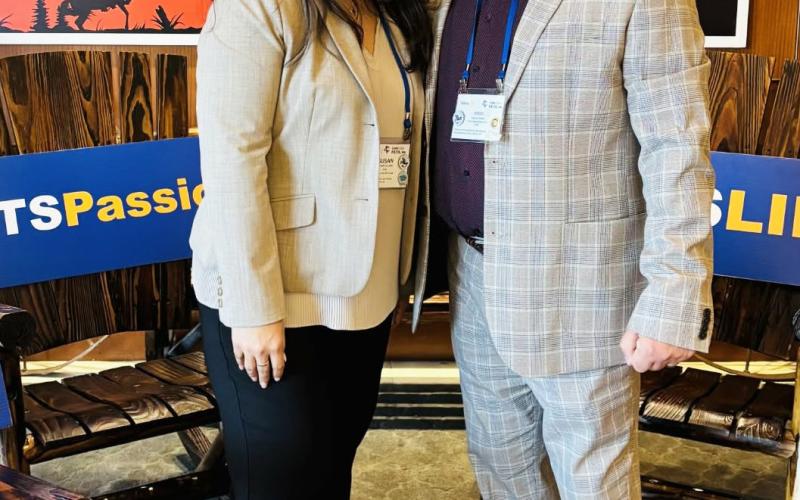 POST ROTARY Rotarians Suzan Collazo (left) and Jesse Dixon attended the Rotary Presidents-Elect Training Seminar (PETS) in Dallas in late February, an intensive leadership training for future Rotary club presidents that focuses on the organization’s role at the local, state and international levels. | COURTESY PHOTO