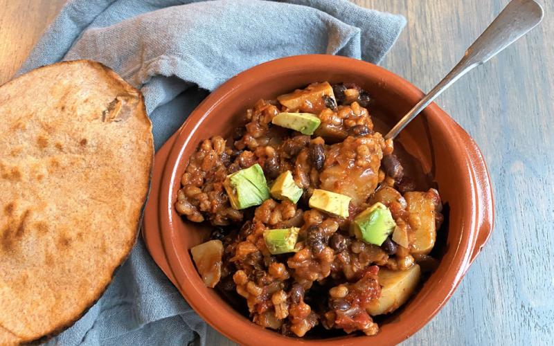 Black Bean Chili a "hearty" treat