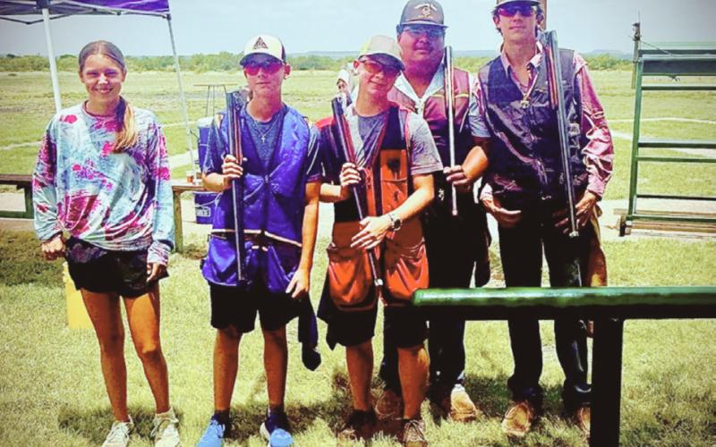 4-H SHOOTERS Garza County 4-H shooters, from left: Leightyn Reiter, Jett Sanders, Hunter Sanders, Bryan Saucedo and Destry Fox. | COURTESY PHOTO