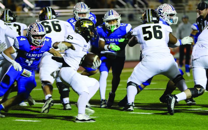SEASONENDING The Post Antelopes football season endedThursday, December 5 after their game against the Stamford Bulldogs. The Bold Gold Antelopes hold their heads high with the Regional Semifinal run and four gold trophies. | KHLOE SMITH PHOTO