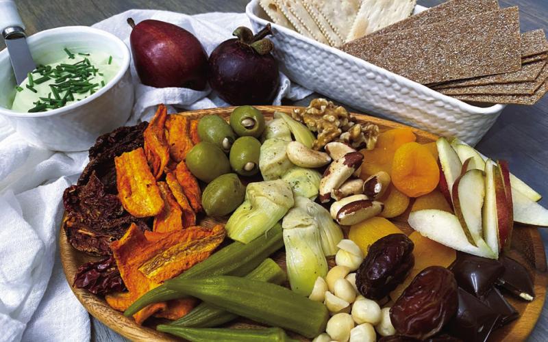 CHARCUTERIE BOARD is not just an appetizer; it’s a delightful experience that combines art and flavor, allowing you to explore a variety of textures and tastes all at once. With this stunning visual and the satisfying flavors, this charcuterie board is sure to impress your guests while also making for a fun and shareable culinary adventure! | ANGELINA LARUE PHOTO