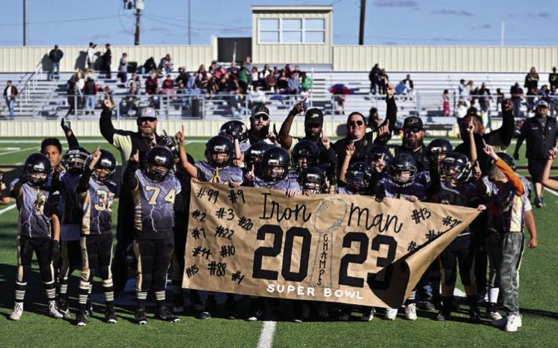 CHAMPIONS Post 3rd and 4th Grade Bold Gold Football team was declared the winner in the Ironman League Super Bowl Game this past weekend with a win over New Deal. Congratulations Bold Gold! | RON FRANCIS PHOTO