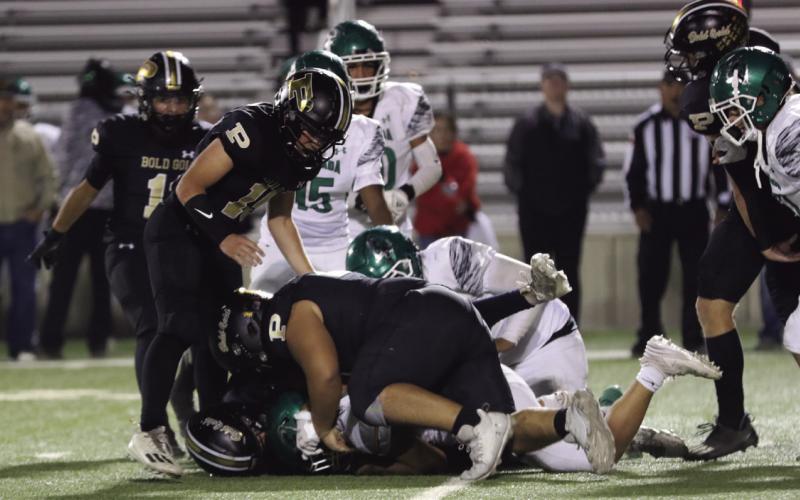 UNSTOPPABLE LOPES The Post Bold Gold Antelopes dominated and outran the Floydada Whirlwinds on Senior Night Friday, November 1, to a 73-3 victory. The Bold Gold are now 9-0 on the season and are tied for first place in the district standings. | KLHOE SMITH PHOTO