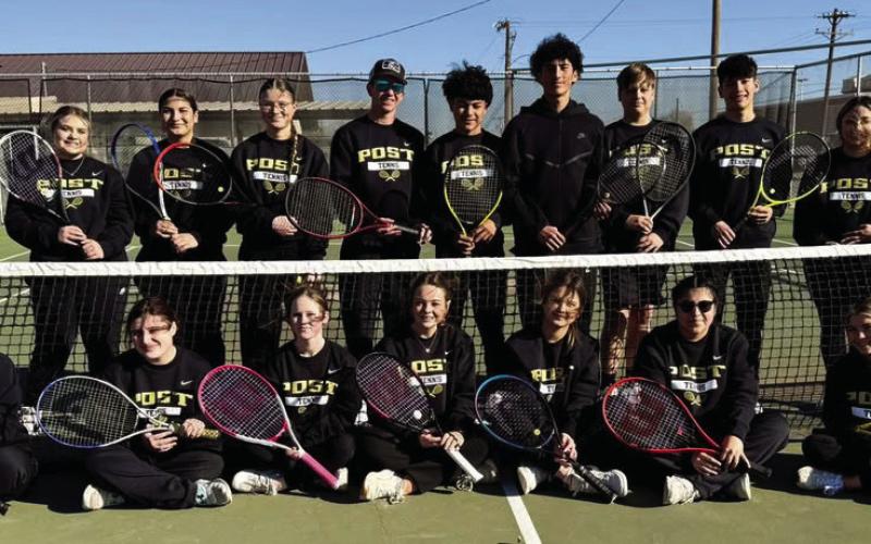 POST TENNIS Post High School played against Spur on Feb. 26. | COURTESY PHOTO