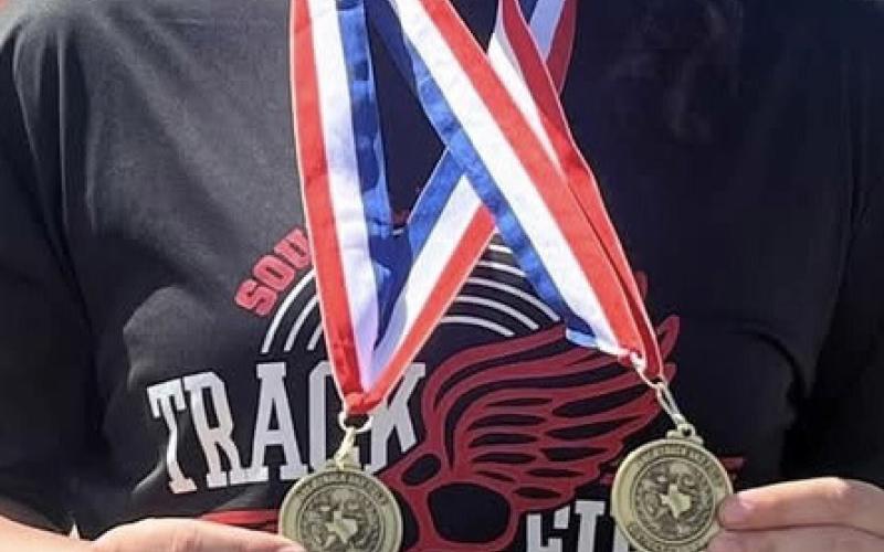 AREA CHAMPION Southland’s Audrey Lee earned the area championship in both the shot put and discus, qualifying for the 1A Region 1 track meet. | COURTESY PHOTO