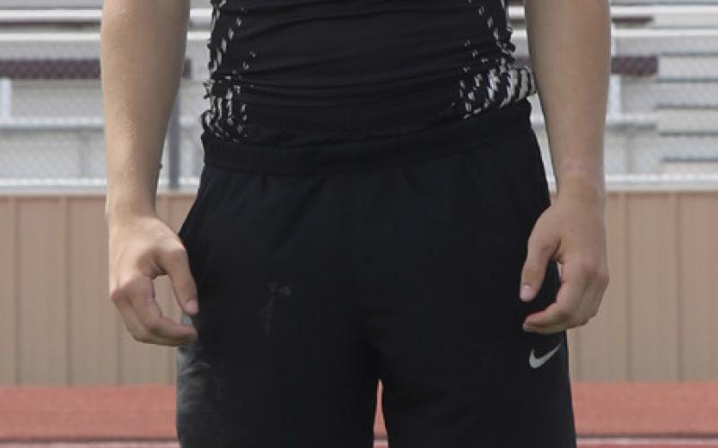 REGION BOUND Maxx Cole received his medal after winning the area championship in the pole vault to qualify for the Region 1-2A Track Meet. | MINGO SOTO