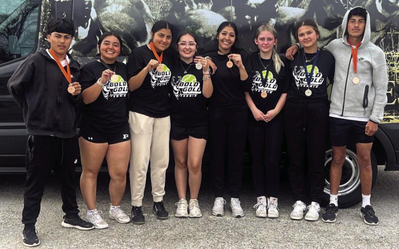 THE POST HIGHSCHOOL TENNIS teamcoachedbyKortneyMosleyandassistantSteffiScott,competed in the LubbockTennisTournament last week. After a break this week the team will be back in action on Thursday, March 21 in Levelland. Team members include Nelson Esparza, Nyrah Soto, Nevaya Segura, Maddie Soria, Faith Sanchez, Maddy Hart, Jada Schroth and Josh Segura. | COURTSEY PHOTO