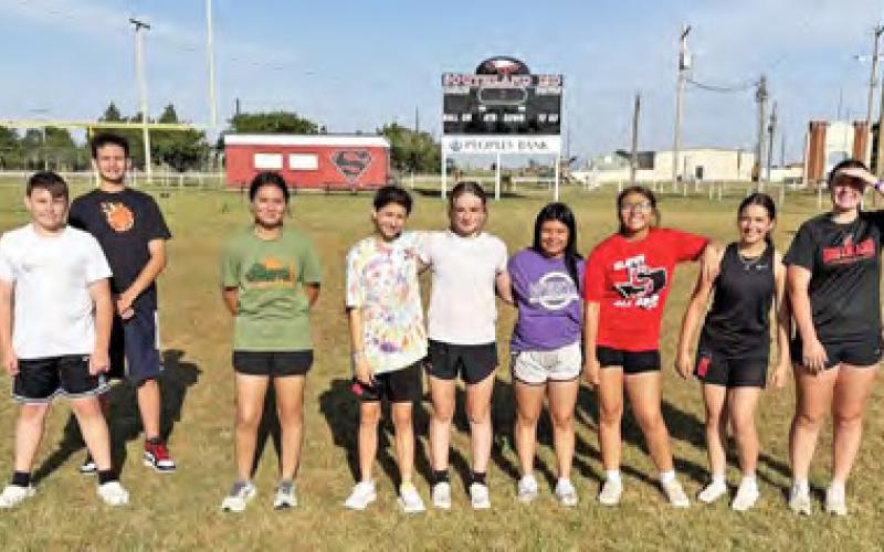EAGLES AND LADY EAGLES Students of Southland ISD started summer workouts on June 2 (above) and June 9 (below) in preparation for next season’s sports. | COURTESY PHOTOS
