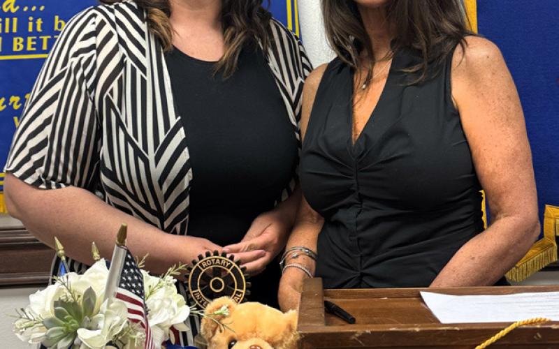 WELLNESS REFINED Ana Baxter, left, and Nicole Hicks presented to the Post Texas Rotary Club on Tuesday, April 28, sharing information about services offered by their Windswept Wellness Co. | COURTESY PHOTO