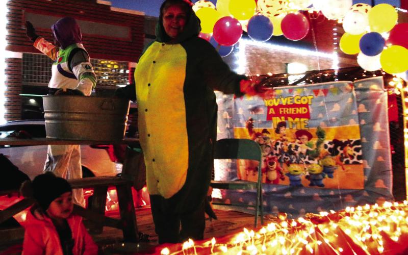 BEST OF SHOW Alice Briseno and Family won the Best of Show in the 2023 Light Christmas Parade with a ‘Toy Story’ themed float. | WHITNEY DORSETT PHOTO