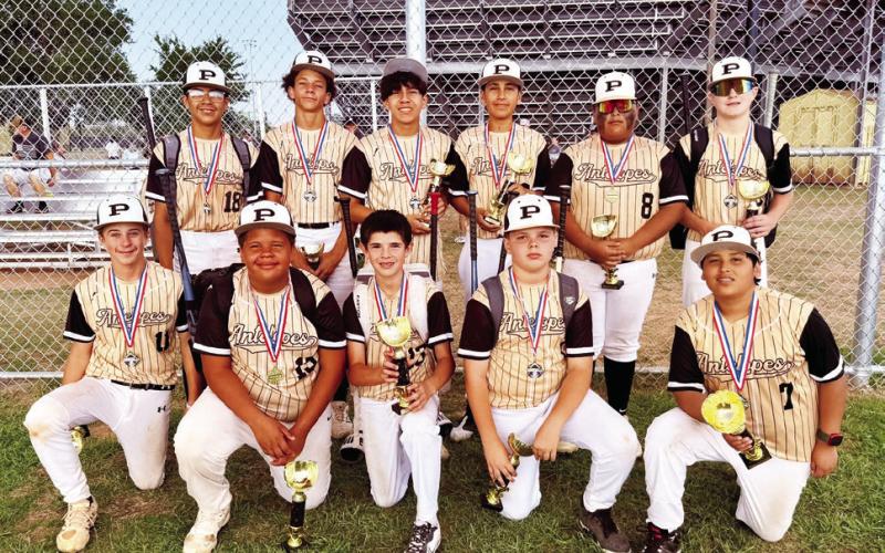 JR BASEBALL Back Row: Victor Arellano, Hayden Clay, Camilo Martinez, Bryan Soria, Kaden Montanez, and Crue Gray. Front Row: Oakley Strawn-Cash, Keylon Hall, Noah Sanchez, Cooper Thomas, and Marco Mendez. | COURTESY PHOTO