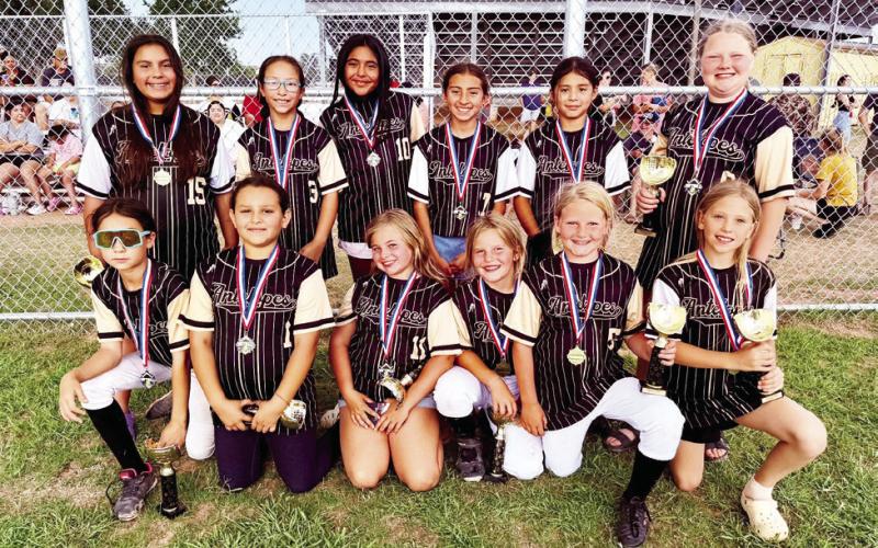 9/10 SOFTBALL Back Row: Kahla Coghill, Ariella Collazo, Alizae Armendariz, Emily Araiza, Adela Contreras, and Lyndi McClain. Front Row: Sophia Gonzales, Rielee Soto, Phoenix Strawn-Cash, Morgan Tadlock, Sara Tadlock, and Lyla Walkup. | COURTESY PHOTO