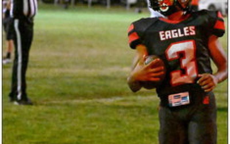 Senior Rey Flores scored a touchdown for the Eagles lastThursday night. | RON FRANCIS PHOTO