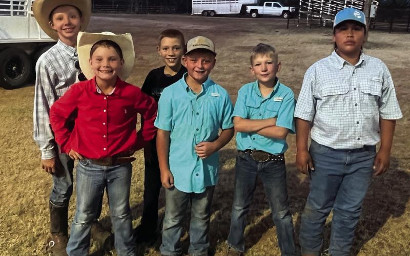 ARENA HELP These little fellas were a great help at the arena Trace Killman, Body Simmons, Levi Walkup, Jonsey Belongia, Rody Howard and Eliazer Gomez. | COURTESY PHOTO
