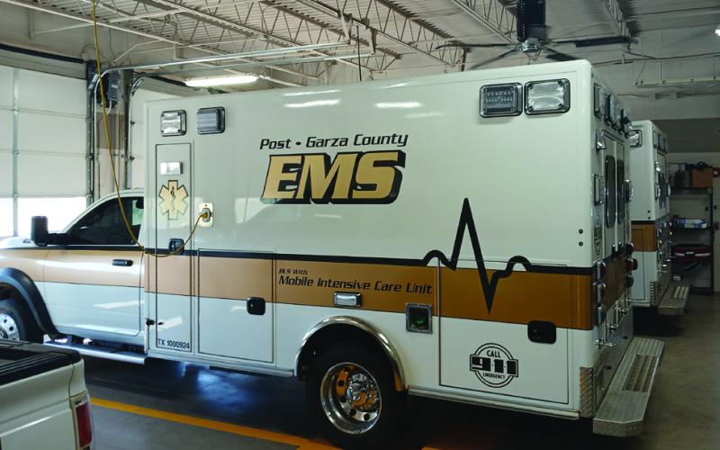 NEW A/C Garza County Emergency Medical Service Director Rodney Tidwell requested financial assistance from the County, City, and the Healthcare District. All three entities have responded with $2,500 to help offset the expense of the new $10,500 garage A/C unit. This unit helps keep the trucks that are stocked with medicine cooled to prevent spoiling. Tidwell told the Dispatch that the other option was to install a new A/C unit in each ambulance, which would have cost 10k per truck. | PAUL GIBSON PHOTO
