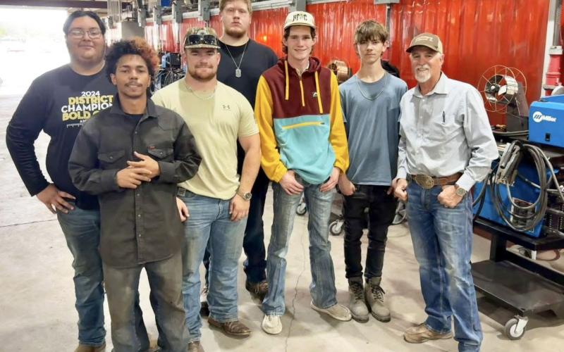SPARKS &amp; SKILLS Post High School welding students and adjunct professor Perry Smith visited the South Plains College welding program, where they gained hands-on experience with carbon arc cutting. | COURTESY PHOTO