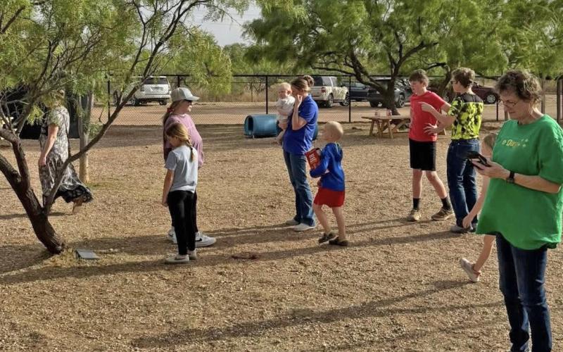Garza County 4-H members volunteered at the Post Animal Refuge Center on April 28, spending time with shelter dogs and donating needed items during one of their favorite monthly service meetings. | COURTESY PHOTOS