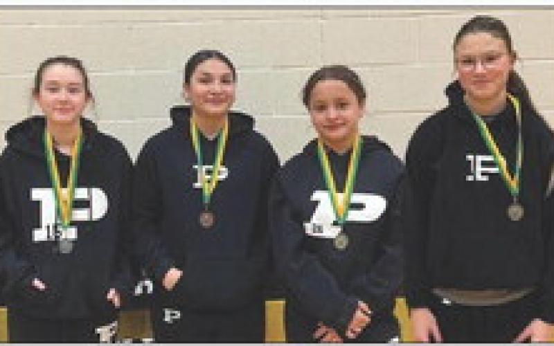 The Post Junior High Lady Lopes competed in the New Deal Lion Relays last week. All team members improved on time and distance, even though the competition was much more challenging than the previous meet. Medal winners included Laurel Groomer - 2nd 2400M; Rylee Hernandez - 3rd Shot Put; Harley Reyna – 1st 100M Dash; Soffi Scott - 2nd 100M Hurdles; and Alysah Payne (not pictured) placed 3rd 2400. | COURTESY PHOTO