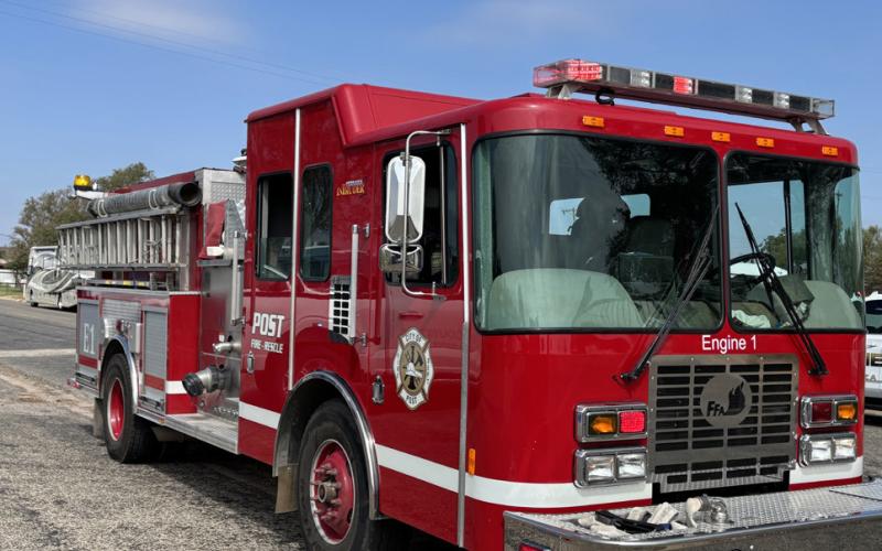 ESCORT Post Fire Department escorted the Texas Brotherhood through town safely as they stop for lunch at the city park.