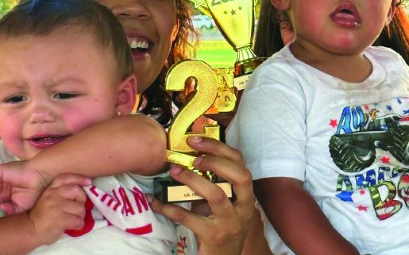 Ledger Walls was crowned the winner of the boys walking to 2 years-old category, and Grayson Greathouse was second.