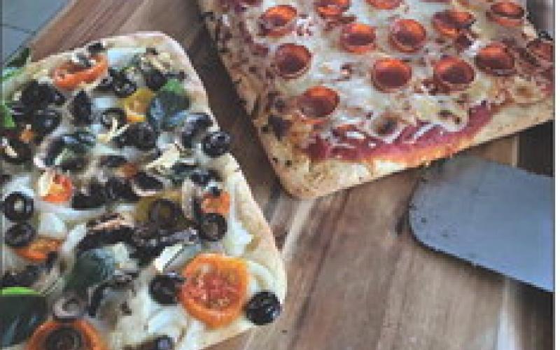 Focaccia crust ideal for deep dish pizza