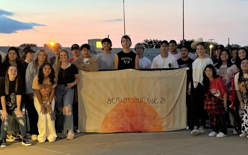 The 2024 Senior Class of Post High School gathered at 6:30 a.m. Monday morning for Senior Sunrise. Senior Raleigh Tabor said,“This is the first of many lasts we as a senior class will experience during the year. As a class, we will meet and have a prayer as the sun rises.” Donuts and juice were served before classes began this morning to those seniors attending. Good luck to the Senior Class of 2024! | JULIA CHILDS PHOTO