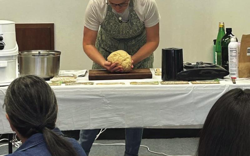 BAKED GOODS Desta Mason taught a Fresh Milled Flour 101 class on Friday, October 18, at the Extension Office. With an abundance of information and samples to taste, her class was a success. Mason has a bread page on Facebook you can follow for more delicious recipes and fresh milled flour for sale at ‘Freshly Milled Farm - Baked Goods by Desta.’ | XANE REITER PHOTO