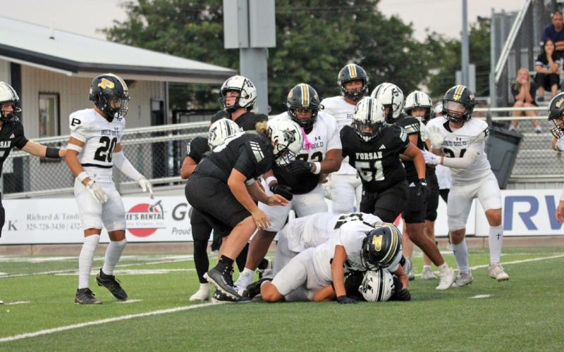 BIG WIN Post’s varsity Antelopes scored a 64-6 win over Forsan Sept. 5. The Bold Gold scored in all three phases of the game to earn their first road victory of the season. | WHITNEY DORSETT PHOTOS