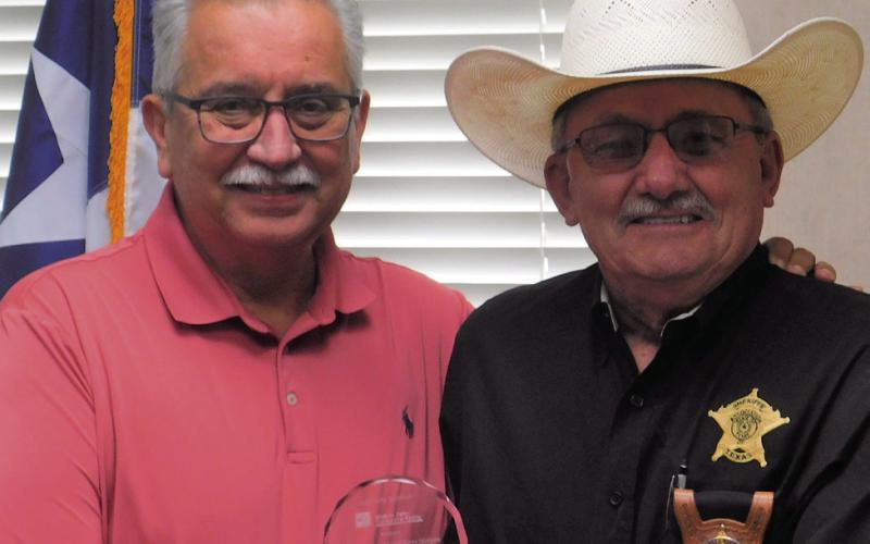 Sheriff Morgan accepts Gratitude Award