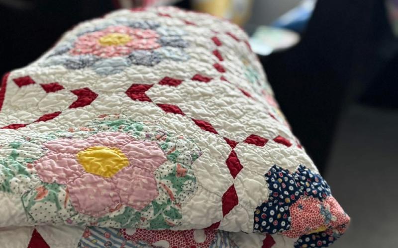 SNEAK PEEK One of more than 100 quilts submitted for the Garza County Historical Museum’s spring quilt show is displayed ahead of this weekend’s event. | COURTESY PHOTO
