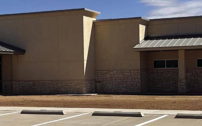 Garza County Health Care District’s newest building sets empty but has the potential to house Post Family Dentistry or Lynn County Health System Physical Therapy Clinic. A third option LCHS has brought to the table is to take the current clinic and new building on a lease of $15,000 per month. Photo by Julia Childs