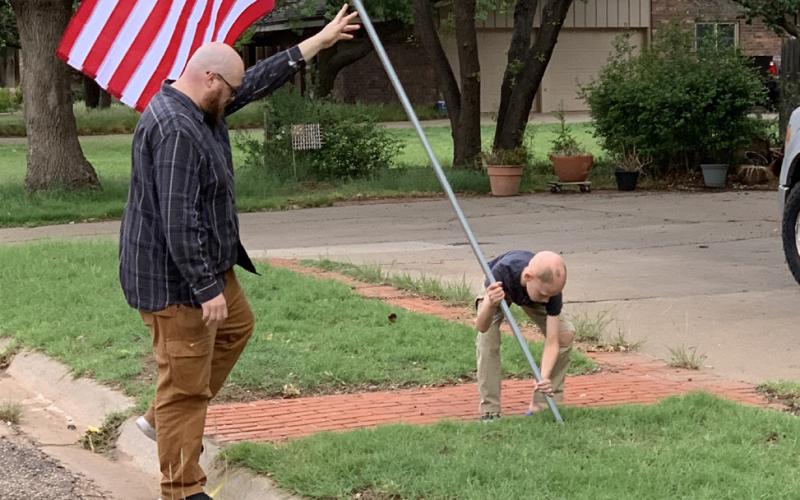 ROTARY FLAG SERVICE Flying the American flag on special holidays is as simple as contacting the Post Rotary Club. Five times a year, Rotary members place flags at designated homes and businesses in the community. The next flag placement will be on Sept. 11. The regular annual rate for the service is $50, but with only two holidays remaining this year, Sept. 11 and Veterans Day, the cost has been reduced to $20. To subscribe, contact the Rotary Club at rotaryclubofposttx@gmail.com | STAFF PHOTO
