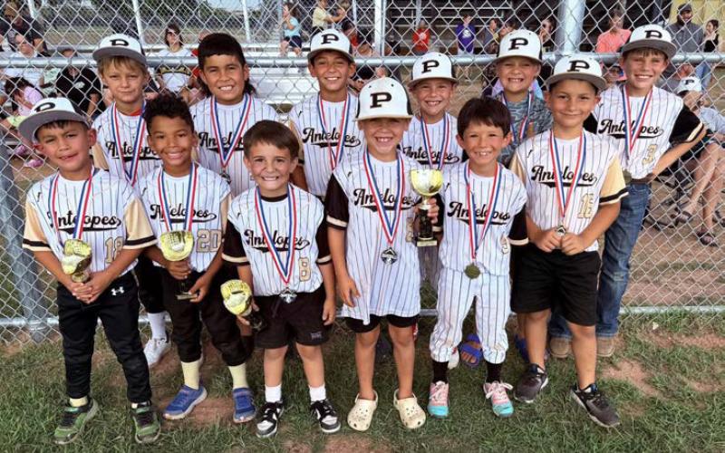 7/8 BASEBALL Back Row: Jameson Bishop, Trebor Segura, Xander Menjares, Grayson Chapman, Bronx Lott, and Grady Chapman. Front Row: Nicky Rodriguez, Traevion Sturdivant, Braxtyn Garcia, Kristopher River, Cristian Sanchez, and Legend Odom. | COURTESY PHOTO