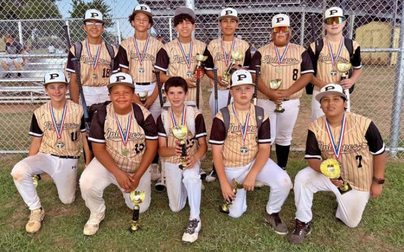 JUNIOR BASEBALL Back Row: Victor Arellano, Hayden Clay, Camilo Martinez, Bryan Soria, Kaden Montanez, and Crue Gray. Front Row: Oakley Strawn-Cash, Keylon Hall, Noah Sanchez, Cooper Thomas, and Marco Mendez. | COURTESY PHOTO