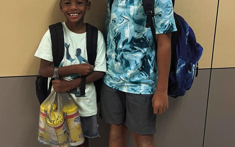 The Webb brothers are ready for a new school year at Post Elementary School. Lincoln is in the second grade, and E.J. is a fifth grader. They are the sons of Chelsey Webb and grandsons of Evonne Sapp. | COURTESY PHOTO