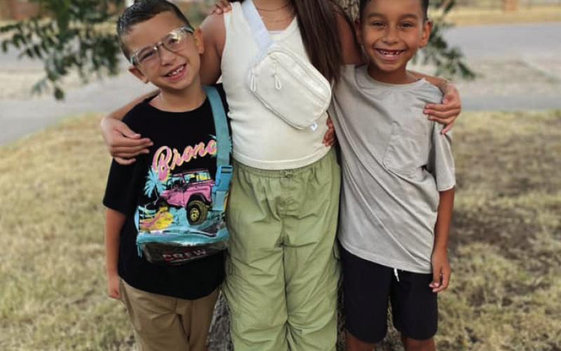 The first day of school for Bowen, a first grader, Hallee, a fifth grader, and Hunter, a third grader! | COURTESY PHOTO
