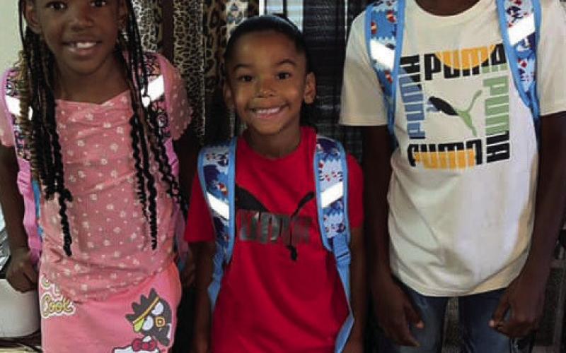 Candice Martin had the kids line up for the first day of school photo. Honestee is a second grader, Traevion is a first grader, and J’kayden is a fourth grader. | COURTESY PHOTO