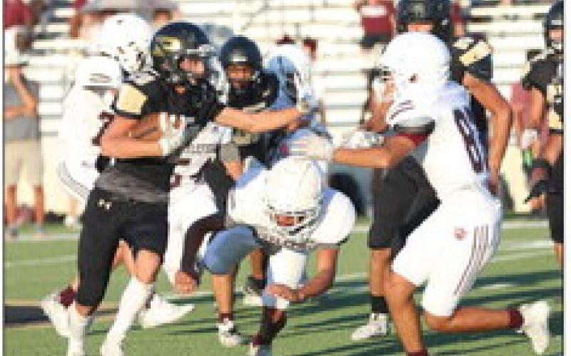 The Bold Gold JV took a 49-20 win over Littlefield JV at home on Thursday! The JV is now undefeated for the season. They will be on the road thisThursday at Abernathy with kickoff scheduled for 6 p.m. ABIGAIL RODRIGUEZ PHOTO