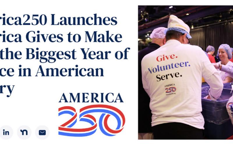 STARTING JAN. 1, AMERICA GIVES challenges businesses, nonprofits, schools, youth groups, faith-based networks, and organizations of all kinds to commit to increasing their volunteer efforts and measurable impact starting today.