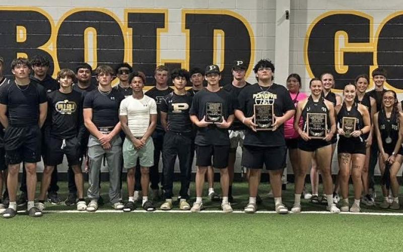 CLEAN SWEEP Post track teams completed a clean sweep at the Bold Gold Caprock Relays, with the JV girls, varsity girls, JV boys and varsity boys each earning first-place finishes at the hometown meet. | COURTESY PHOTO