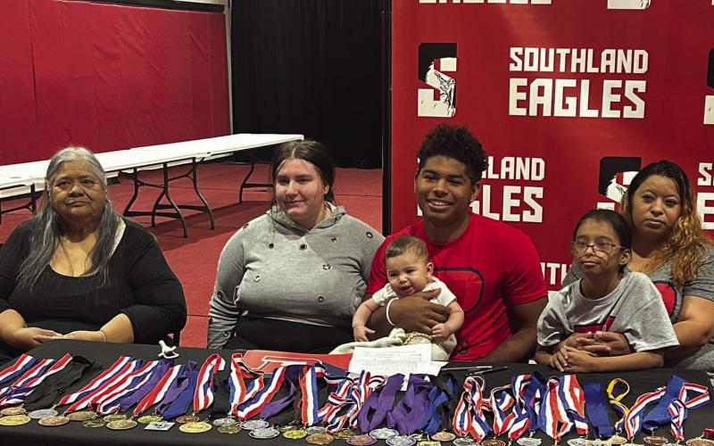 OPSU TRACK Southland’s De’Angelo Humphries signed a letter of intent to run track at Oklahoma Panhandle State University in Goodell, OK! Congratulations! | COURTESY PHOTO