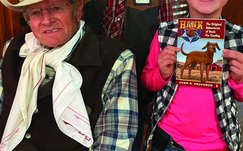 John Erickson visits with young fans of Hank the Cowdog