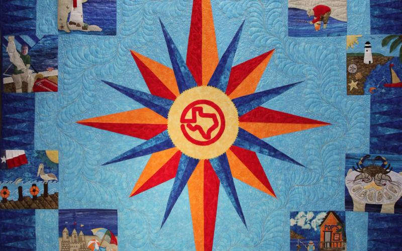 QUILT COLLECTION The Gifts of the Gulf quilt is a spotlight on the Texas Gulf Coast and has now joined the traveling quilt collection that visits fairs, festivals, and museums all over the state. | COURTESY PHOTO