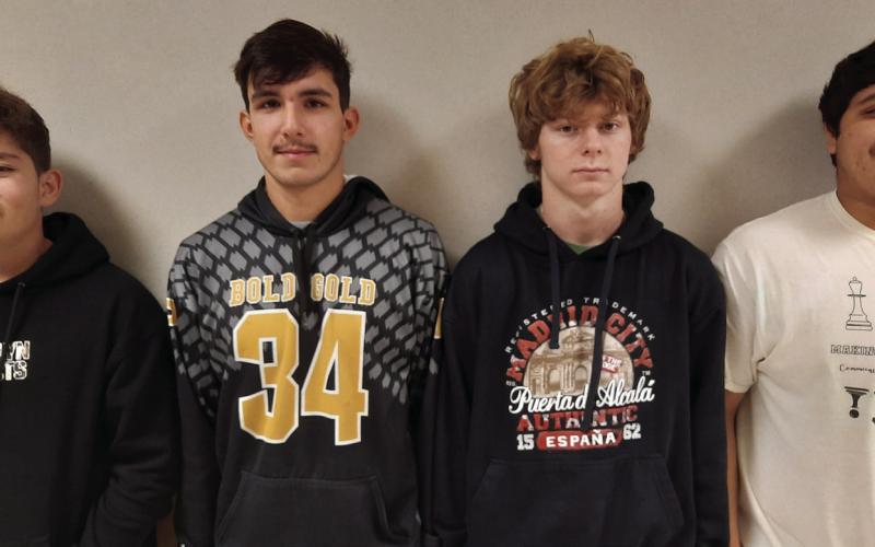 Noe Mendoza, Steve Gonzales, Kaden Mock, and Angel DeLuna competed in the all-state of ATSSB honor band Saturday, December 10th in Levelland. Mock on the euphonium and Gonzales on the alto sax placed first place. DeLuna on the French horn placed 5th place, and Mendoza placed 11th on the trumpet. Mock, Gonzales, and DeLuna will advance to the Area competition on January 7, 2023, in Levelland. Students from the Rio Grande area to Oklahoma will compete at Area in January.