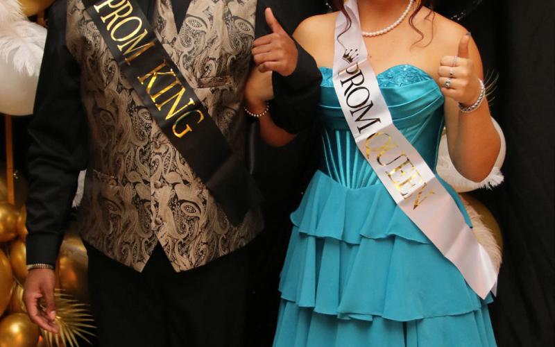 PHS ROYALTY Post High School seniors Micah Gonzales and Harli Jo McClellan were crowned Prom King and Queen during the school’s “Great Gatsby” themed prom held April 18 at the Post Community Center.