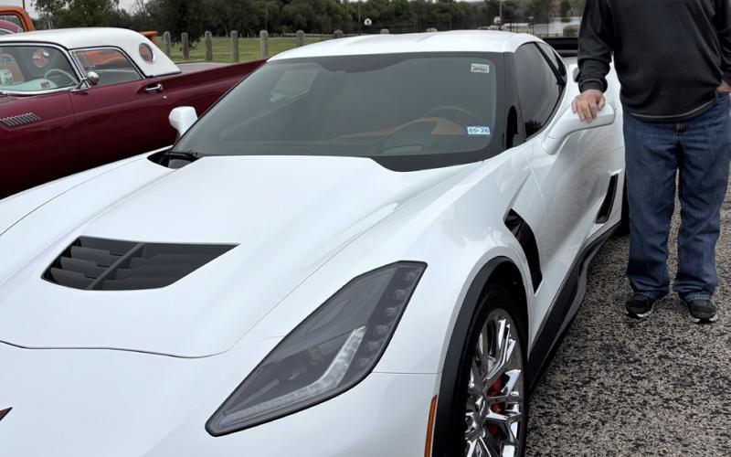 FUN Paul Harmon is all smiles with his 2017 white Corvette. When asked why he does car shows his response was, “It’s what we do for fun.” | PAULA JACKSON PHOTO