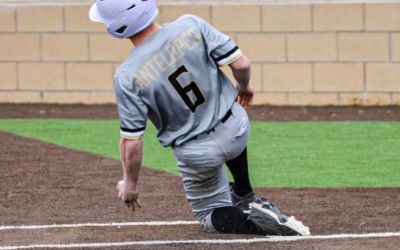 ON THE BASES Kalvin Jarrett set the pace for Post April 7 against Seagraves, swiping three bases to lead the team’s aggressive effort on the basepaths. | COURTESY PHOTO