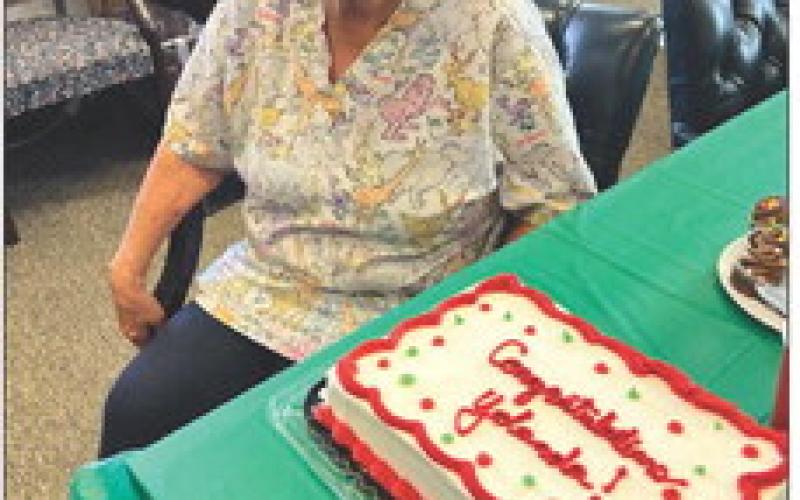 COUNTY CUSTODIAN Yolanda Navarro retired after 20 years of service to Garza County. She has kept our courthouse spotless as well as driving the Garza County citizens to Lubbock for doctor appointments, and around Post to United, the post office, banks, and health clinic. She will be missed. | CARROL WILLIAMS PHOTO